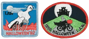 2 Halloween Patch 82 & 88 Bicyclists League of American Wheelmen LAW Bike Ride - Picture 1 of 5