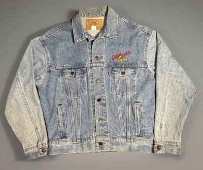 Chaqueta de Camionero Eagle Dry Goods Crystal River Denim Vintage Años 80 Azul Pequeña Foto 1 de 4