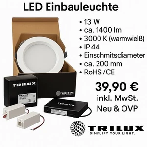 TRILUX Amatris G3 C07 WR 1400-830 ET01 LED Einbauleuchte 13W warmweiß IP44 - Bild 1 von 1