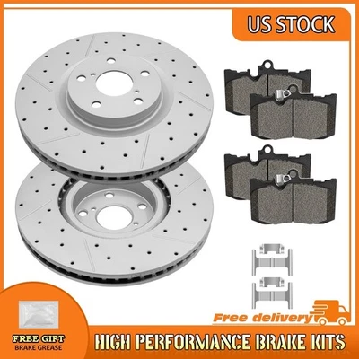 Pastillas rotores de freno delanteros perforados para Lexus GS350 GS450H IS300 IS350 RC300 RC350 Foto 1 de 4