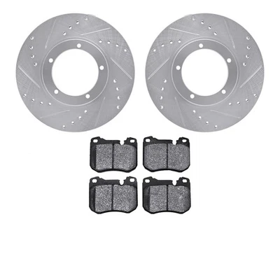 For Porsche 944 83-86 Drilled & Slotted Front Brake Kit w Optimum Pads - Image 1 of 4