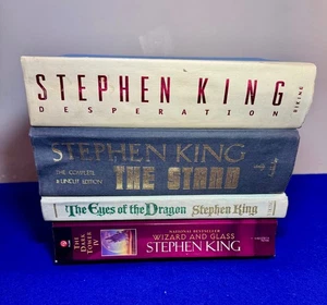 Lot 4 Stephen King Books - Desperation, The Stand, Eyes of Dragon, Wizard Glass - Imagen 1 de 13