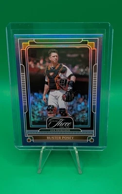 Buster Posey 2025 Panini Three & Two Blue Foil/25 SF Giants Foto 1 de 2