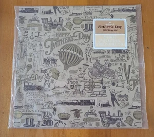 Vintage American Greetings Gift Wrap Wrapping Paper FATHER'S DAY SEALED - Picture 1 of 6