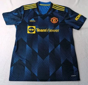 Auténtica camiseta de fútbol Adidas grande 2021 2022 Manchester United tercera visitante - Imagen 1 de 13