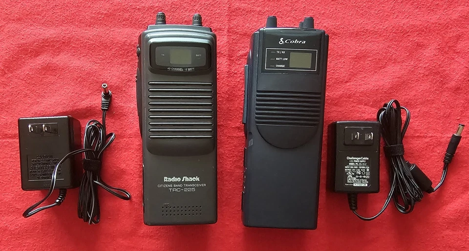 Radio Shack TRC-225 / Cobra HH35 CB Transceptores Radios Con Fuente de Alimentación FUNCIONA Foto 1 de 4