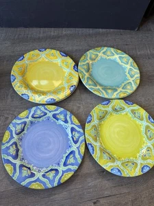 "Juego de 7 platos de cena boho marroquíes de melamina Laurie Gates multicolores de 11""" - Imagen 1 de 3