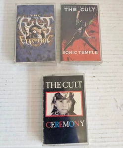 Lot of 3 Vintage The Cult Music Cassette Tapes Electric, Sonic Temple & Ceremony - Picture 1 of 6