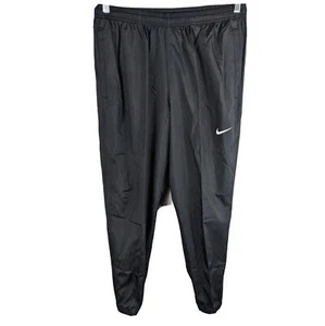 Womens Medium Rally Pants Black Athletic Long Capri Warm Up Sweats Back Pocket - Picture 1 of 12