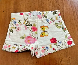 Monnalisa Floral Cuffed Shorts Size 3T--RARE - Picture 1 of 9