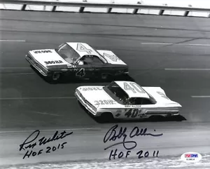 REX WHITE & BOBBY ALLISON DUAL SIGNED AUTOGRAPHED 8x10 PHOTO + HOF RARE PSA/DNA - Picture 1 of 2