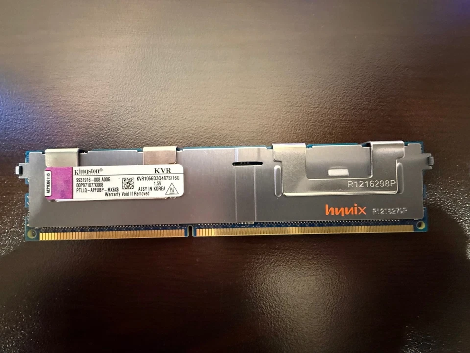 Kingston KVR1066D3Q4R7S/16 16GB DDR3-1066 ECC Reg CL7 Quad Rank Memory - Image 1 of 1