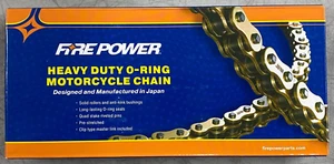 FIREPOWER - 525 O-RING CHAIN 120LINK (CLIP & RIVET TYPE MASTERLINK) 692-6720 - Foto 1 di 4
