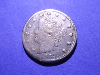 1883 No Cents Liberty V Nickel  Ch. VF  ? Minor Clip - Image 1 of 2