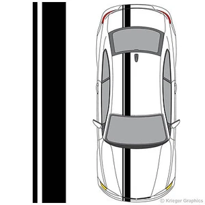 Single Offset 3M Rally Racing Stripes for BMW M3 M5 M6 Z3 Z4 Z8 128i 318i 328i - Picture 1 of 7
