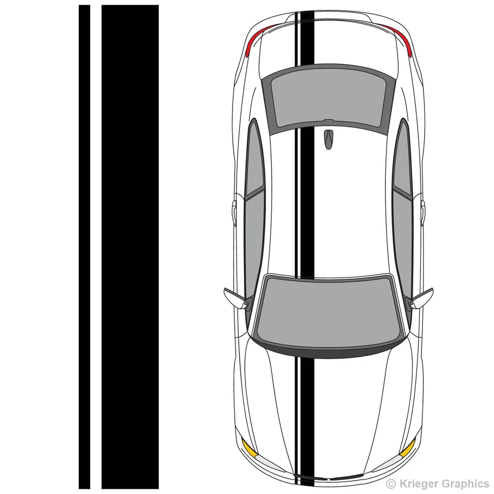 Single Offset 3M Rally Racing Stripes for BMW M3 M5 M6 Z3 Z4 Z8 128i 318i 328i - Image 1 of 4