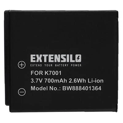 EXTENSILO Akku für Kodak Klic 7001 700mAh 3,7V
