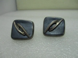 Pendientes atornillados modernos de plata de ley vintage, Villasana, Taxco, México - Imagen 1 de 6