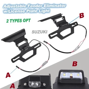 Eliminador de guardabarros ajustable con luz de placa de licencia para SUZUKI GSX-R600 750 11-24 - Imagen 1 de 48
