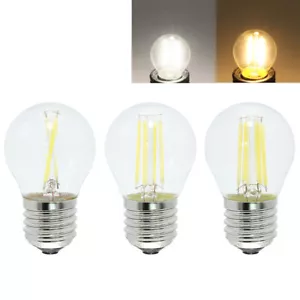 2W 4W 6W Vintage G45 LED Filament Globe Bulb E27 Screw Base Light 3000K-6000K - Picture 1 of 12