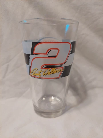 Rusty Wallace #2 Nascar Miller Lite Beer Pint Glass Racing 16oz Vtg (2004) Cover