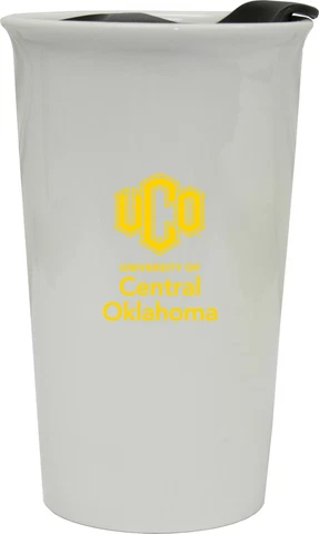 Central Oklahoma Bronchos Double Walled Ceramic Tumbler Set-NCAA Travel Mug 2pk Cover