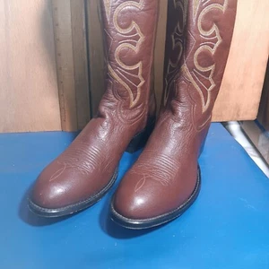 Rod Patrick Bootmakers Hombres 11.5 B Cuero Botas de Vaquero Marrón Western s3011 - Imagen 1 de 11