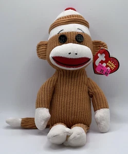 2011 Ty Beanie Baby SOCKS the Sock Monkey Tan / Corduroy with tags - RETIRED - Picture 1 of 4