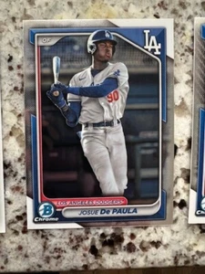 2024 BOWMAN CHROME PROSPECT CARD LOS ANGELES DODGERS JOSUE DE PAULA BCP-12 - Picture 1 of 1