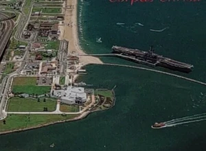 U.S.S. Lexington/Schwimmendes Marinemuseum vor Corpus Christi Bay Texas Postkarte - Bild 1 von 6