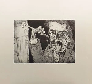 " Maler Genkinger "Aquatinta/Radierung sign./dat.Eberhard Dänzer 61 - Bild 1 von 1