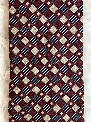 Corbata de seda geométrica a rayas de 4" Kenneth Cole para hombre Foto 1 de 4