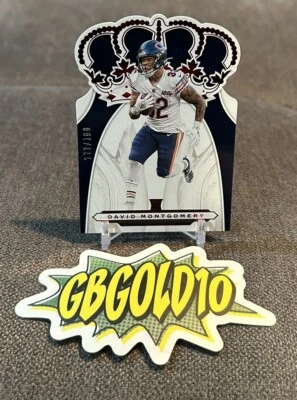 2019 Panini Chronicles Crown Royale Red David Montgomery #CR-22 Rookie RC /199  - Image 1 of 3