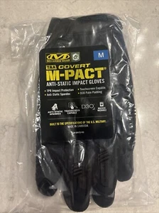 MECHANIX WEAR TAA Covert M-PACT Black Gloves Size Medium New & Sealed Ships Free - Picture 1 of 2