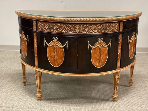 Server, Demilune, Neo Classical Poly-Chrome and Mahogany, French Influence!! Cover
