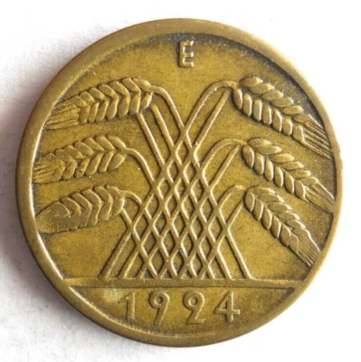 1924 E WEIMAR ALEMANIA 10 REICHSPFENNIG - Excelente - ENVÍO GRATUITO - CONTENEDOR ALEMÁN #2 Foto 1 de 2