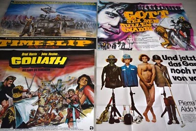 F056 4x  A0 -QUER Original Kinoplakate GOLIATH / TIME SLIP / GOTT SEI DEN BULLEN - Bild 1 von 4
