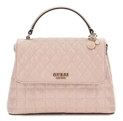 GUESS Yarmilla Top Handle Flap Bag Umhängetasche Tasche Taupe altrosa Neu - Bild 1 von 3
