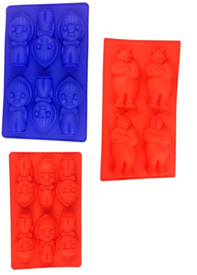 Silikonbackform Mascha und der Bär Kuchen  Kekse Muffinform Kuchenform Backform - Bild 1 von 1