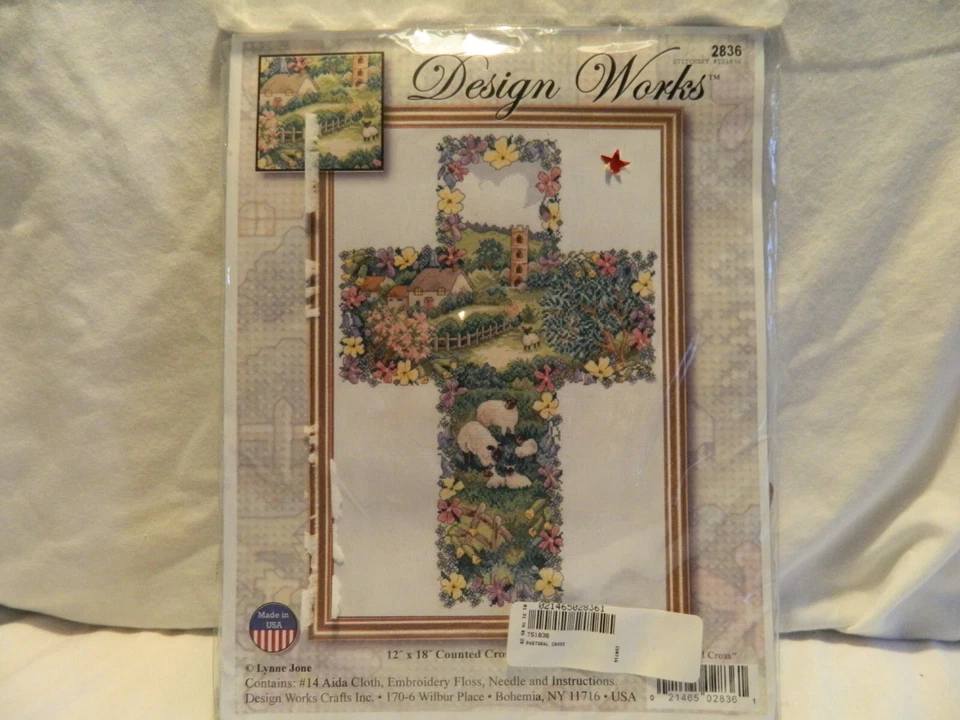 C-25 NEW DESIGN WORKS COUNTED CROSS-STITCH KIT “PASTORAL CROSS” - Image 1 of 4