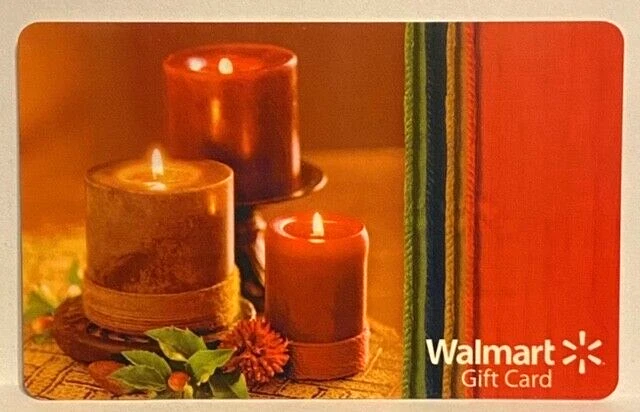 Walmart Navidad Vacaciones Pilar Velas Rojo y Dorado 2012 Tarjeta de Regalo FD-30151 Foto 1 de 1