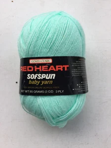 Red Heart SOFSPUN BABY Yarn * 3 oz. Pastel Green - Picture 1 of 1