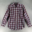 Chaps Shirt Boys Large 14/16 Red Plaid  Long Sleeve Button Down Light Weight