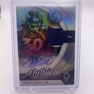 2021 Panini Phoenix Terrell Davis Mythical Player-Worn Patch Auto! SP #’D /25!