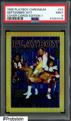 1995 Playboy Chromium Cover Cards Edition 1 #53 September 1977 PSA 9 - Image 1 of 2