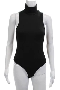 Zara Women Basic Sleeveless Turtleneck Black Jumpsuit Cotton Blend Size S - Picture 1 of 6