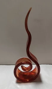 Tanzender roter Wirbel Murano Stil Skulptur Kunst Glas ~ 12" hoch gebraucht - Bild 1 von 5