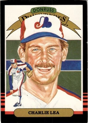 1985 Leaf Diamond Kings Charlie Lea Montreal Expos #21 - Image 1 of 2