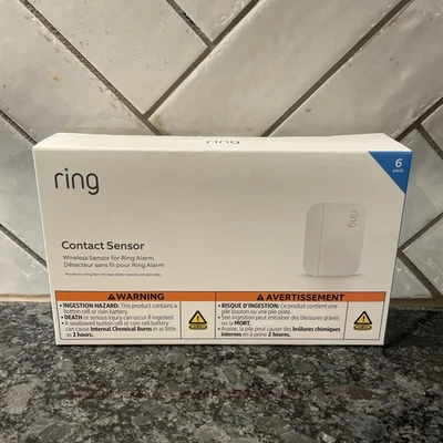 Ring Alarm Contact Sensor Wireless 2nd Gen 6-Pack White BRAND NEW SEALED - Image 1 of 4