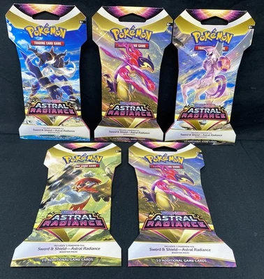5 Pokémon TCG Astral Radiance Booster Packs New & Sealed - Image 1 of 4